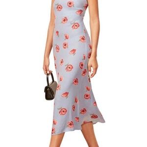 $218 REFORMATION ROSALY MIDI DRESS SIZE 6